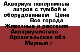 Аквариум панорамный 60 литров с тумбой и оборудованием › Цена ­ 6 000 - Все города Животные и растения » Аквариумистика   . Архангельская обл.,Мирный г.